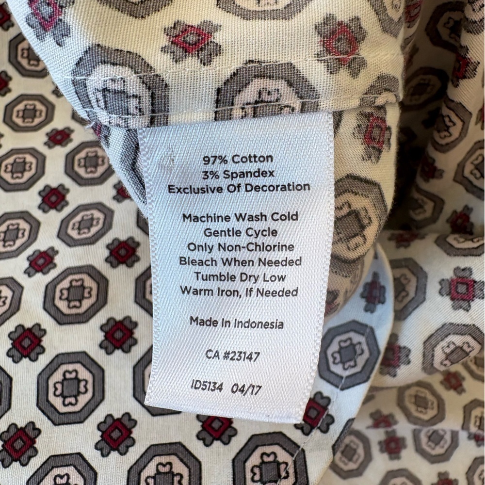 Talbots Multicolored Patterned Long Sleeve Button… - image 7